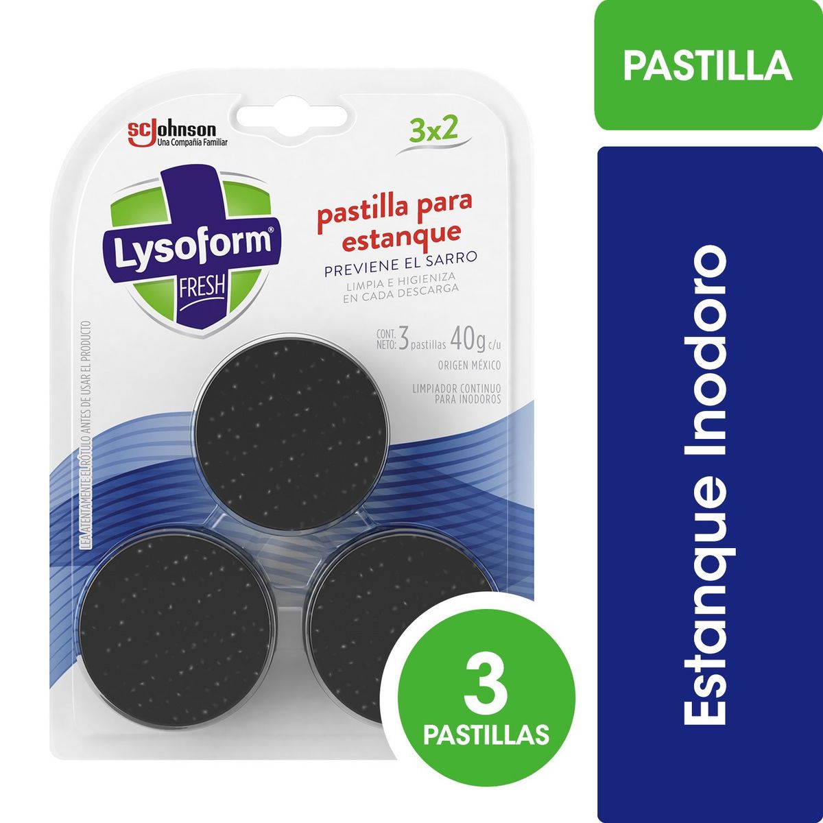 LYSOFORM - Pack Pastillas para Estanque Inodoro Lysoform 3 x 120 g