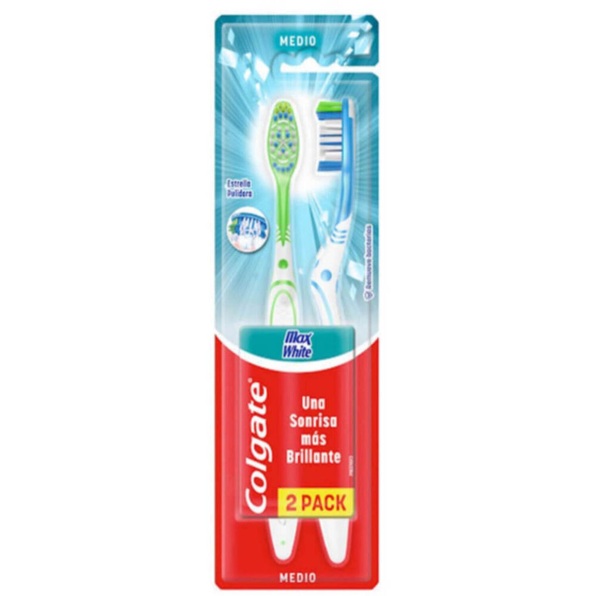 COLGATE - Pack Cepillo Dental Max White Medio