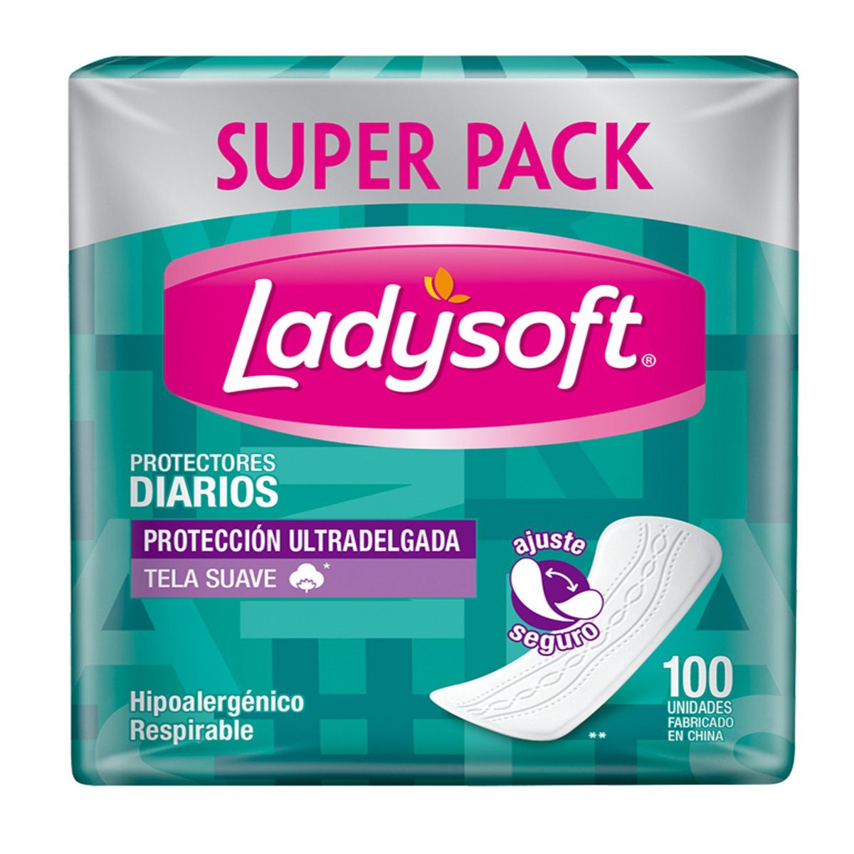 LADYSOFT - Protector Diario Anatómicos Tela Suave