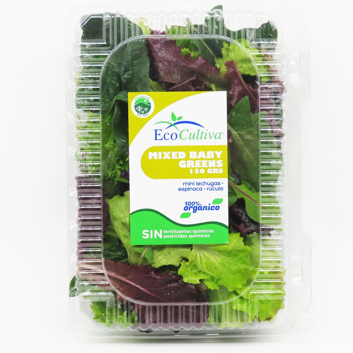 ECOCULTIVA - Ensalada Mixed Baby Greems Orgánico Envasado 150 g