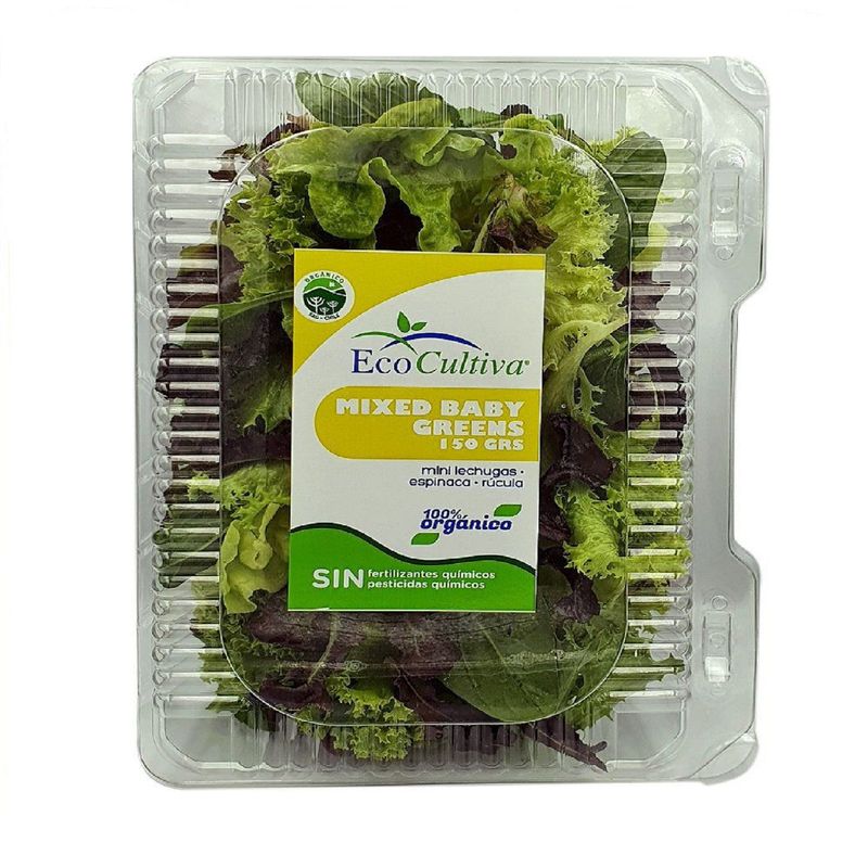VERDURAS - Ensalada Mixed Baby Greems Orgánico Envasado 150 g