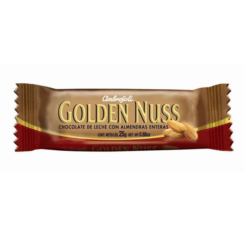 AMBROSOLI - Chocolate con Almendras Golden Nuss 25 g