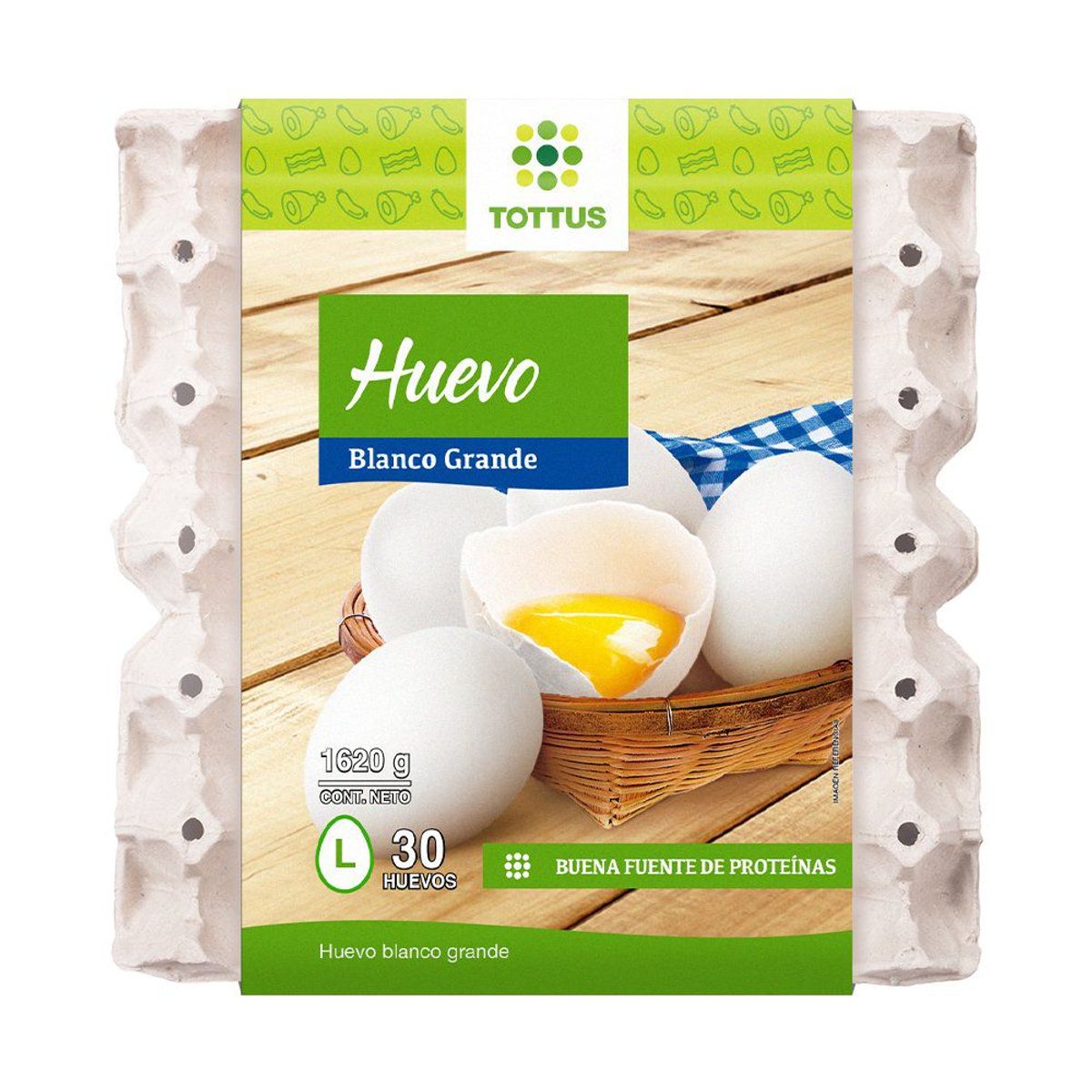 TOTTUS - Huevos Blanco Grande Tottus 30 Un