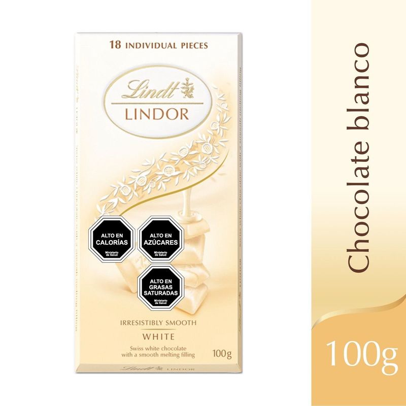 LINDT - Chocolate en Barra Blanco Lindor Lindt 100 g