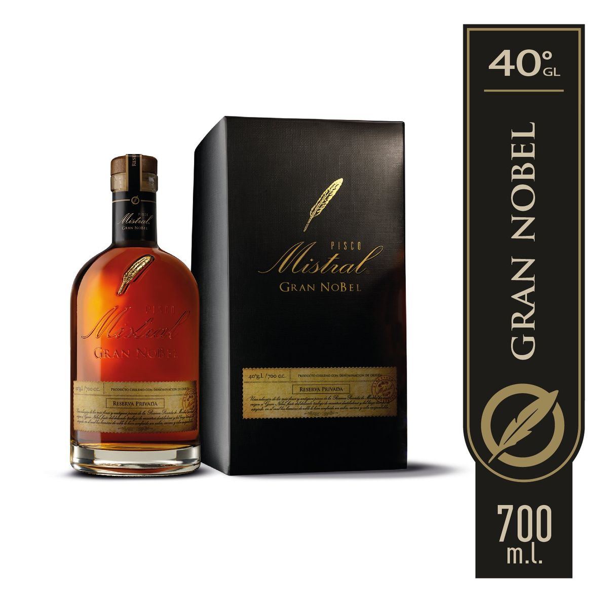 MISTRAL - Pisco Mistral Gran Nobel 40º Gl