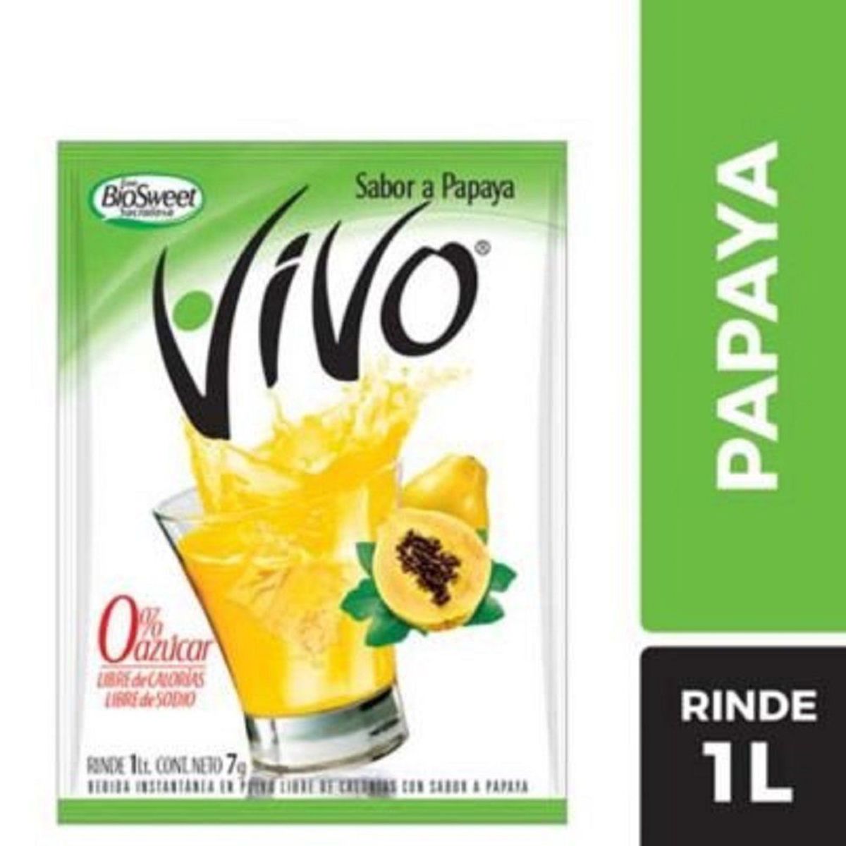 VIVO - Bebida Instantánea En Polvo Sabor Papaya