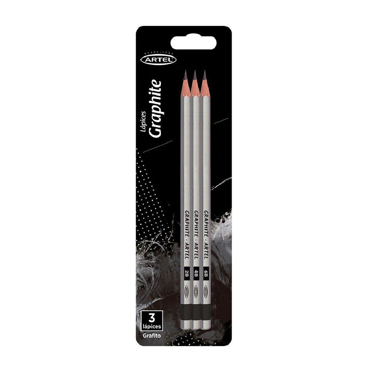 ARTEL - 3 Lápices Grafito 2B - 4B - 6B