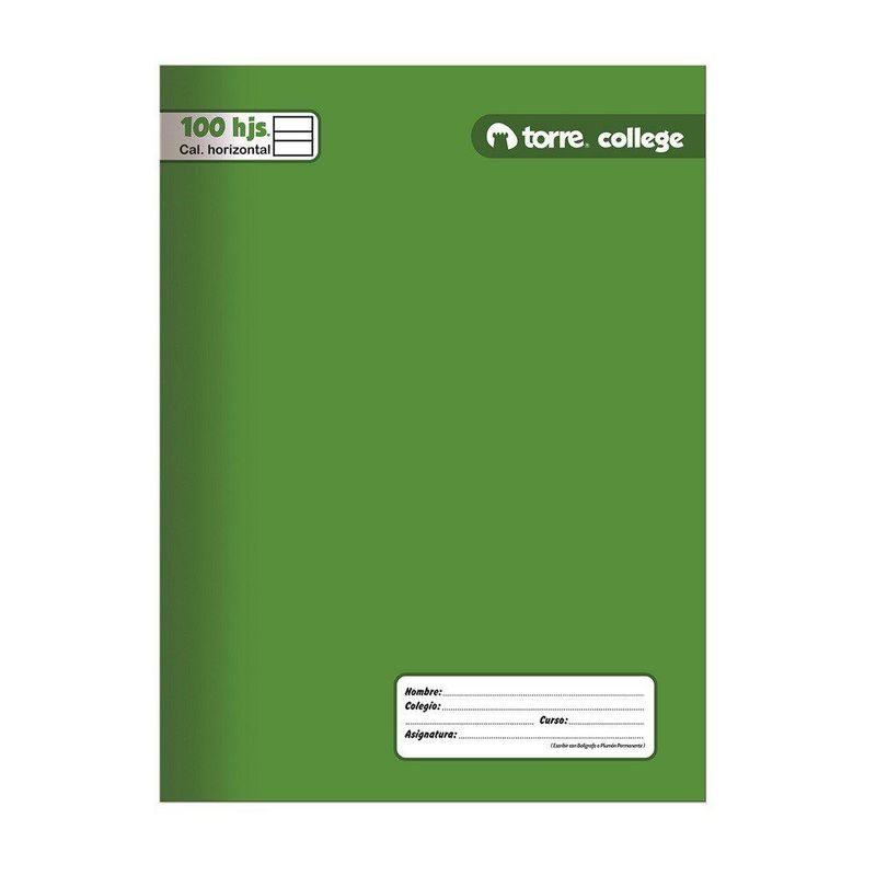 TORRE - CUAD. COLLEGE LISO CALIGRAFIA 100 HJS
