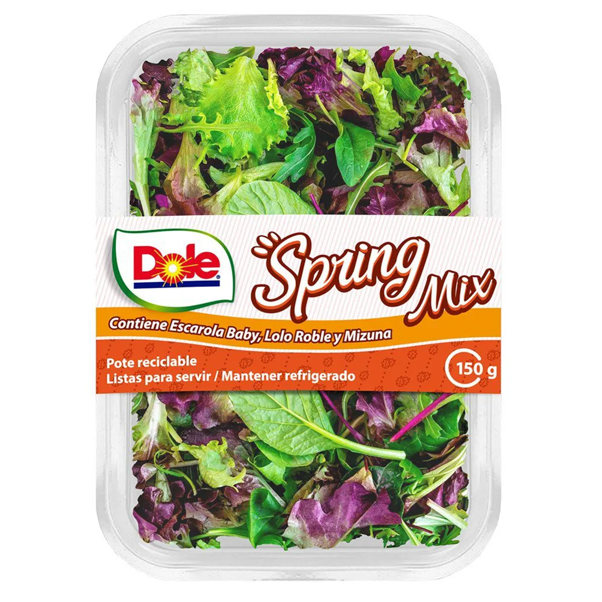 DOLE - Ensalada Spring Mix Envasada 150 g