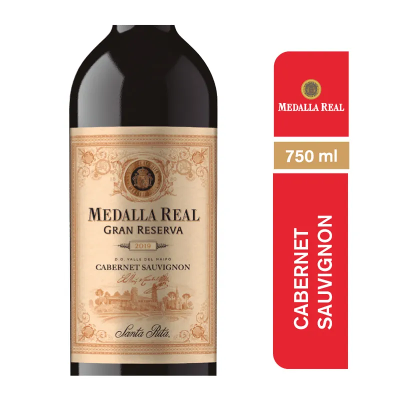 MEDALLA REAL - Vino Tinto Cabernet Sauvignon Medalla Real Gran Reserva 14° 750 cc