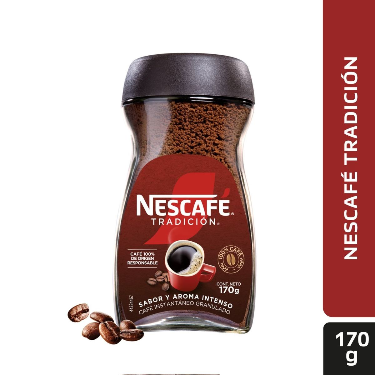 NESCAFE - Café Instantáneo Granulado Nescafe Tradición Tarro 170 g
