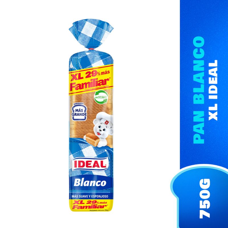 IDEAL - Pan de Molde Blanco XL Ideal 750 g