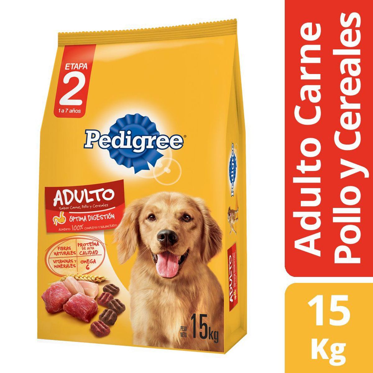 PEDIGREE - Alimento para Perro Sabor Carne y Pollo Pedigree 15 Kg