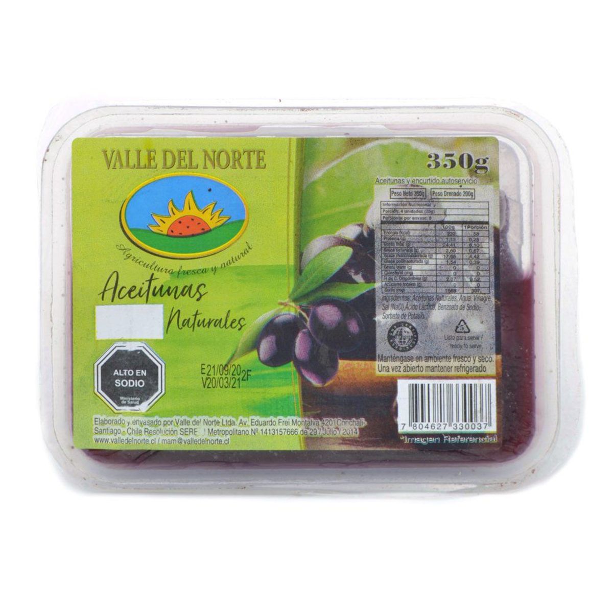 VALLE DEL NORTE - Aceituna Natural Pote