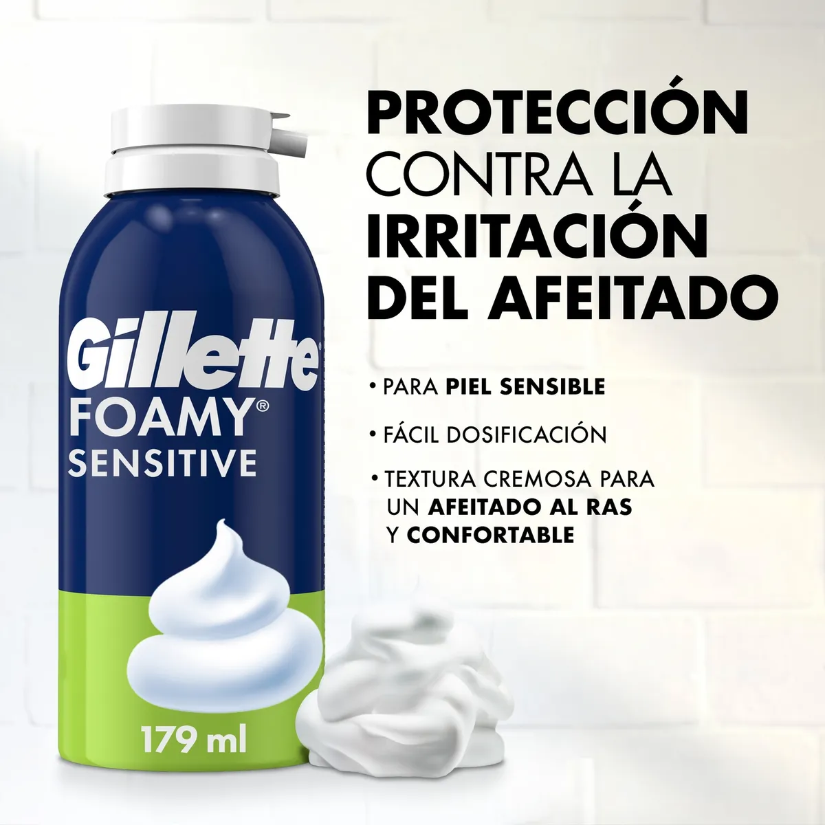 GILLETTE - Espuma de Afeitar Sensitive