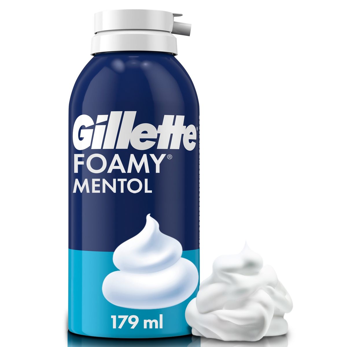 GILLETTE - Espuma de Afeitar Foamy Mentol Refrescante Gillette 179 ml