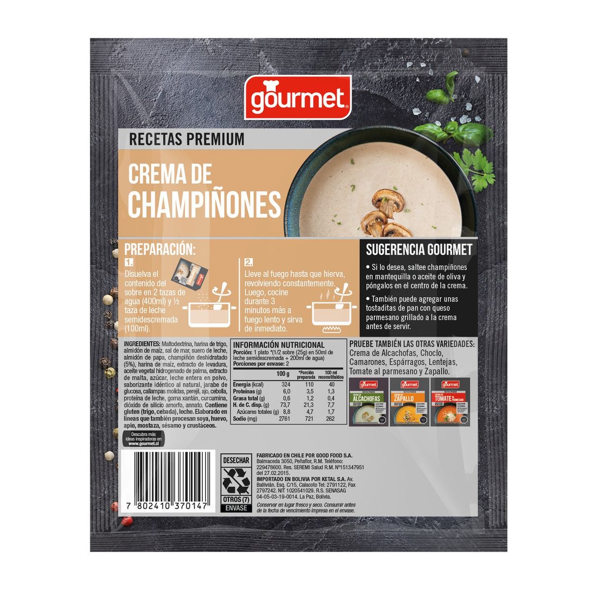 GOURMET - Crema Champiñones Premium