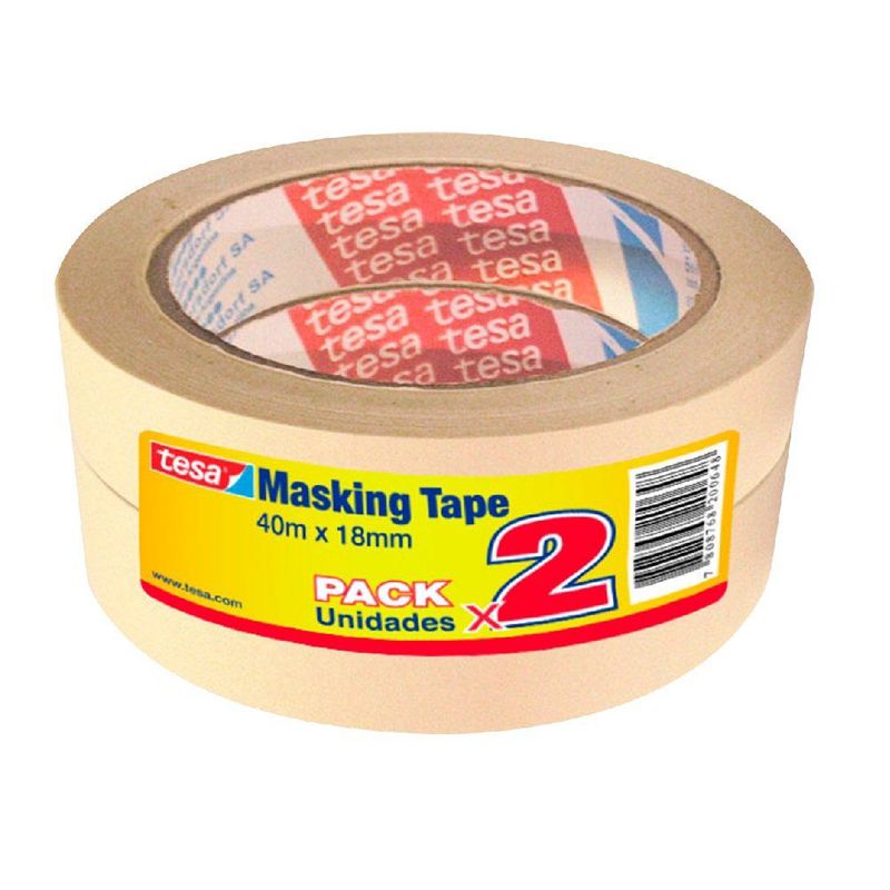 TESA - Tesakrepp Masking 2 x 40 metros x 18 mm