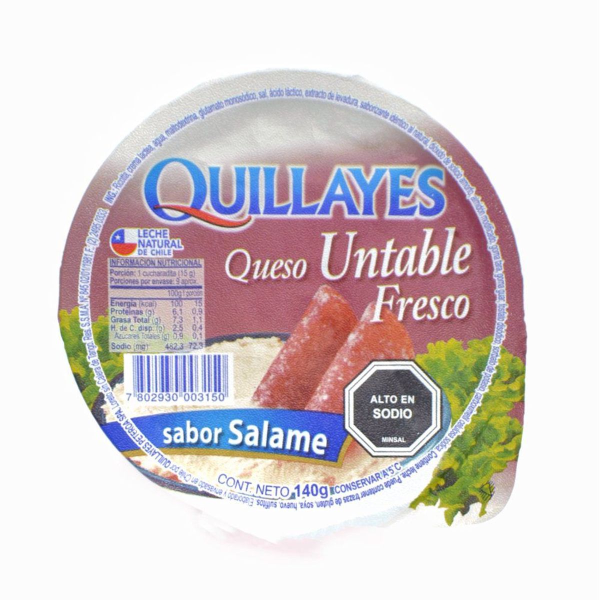 QUILLAYES - Queso Fresco Untable Salame