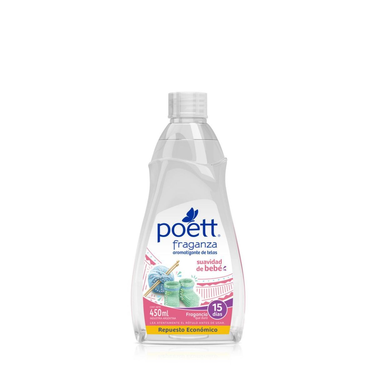 POETT - Repuesto Aromatizante Telas Fraganza Suavidad de Bebé Poett 450 ml
