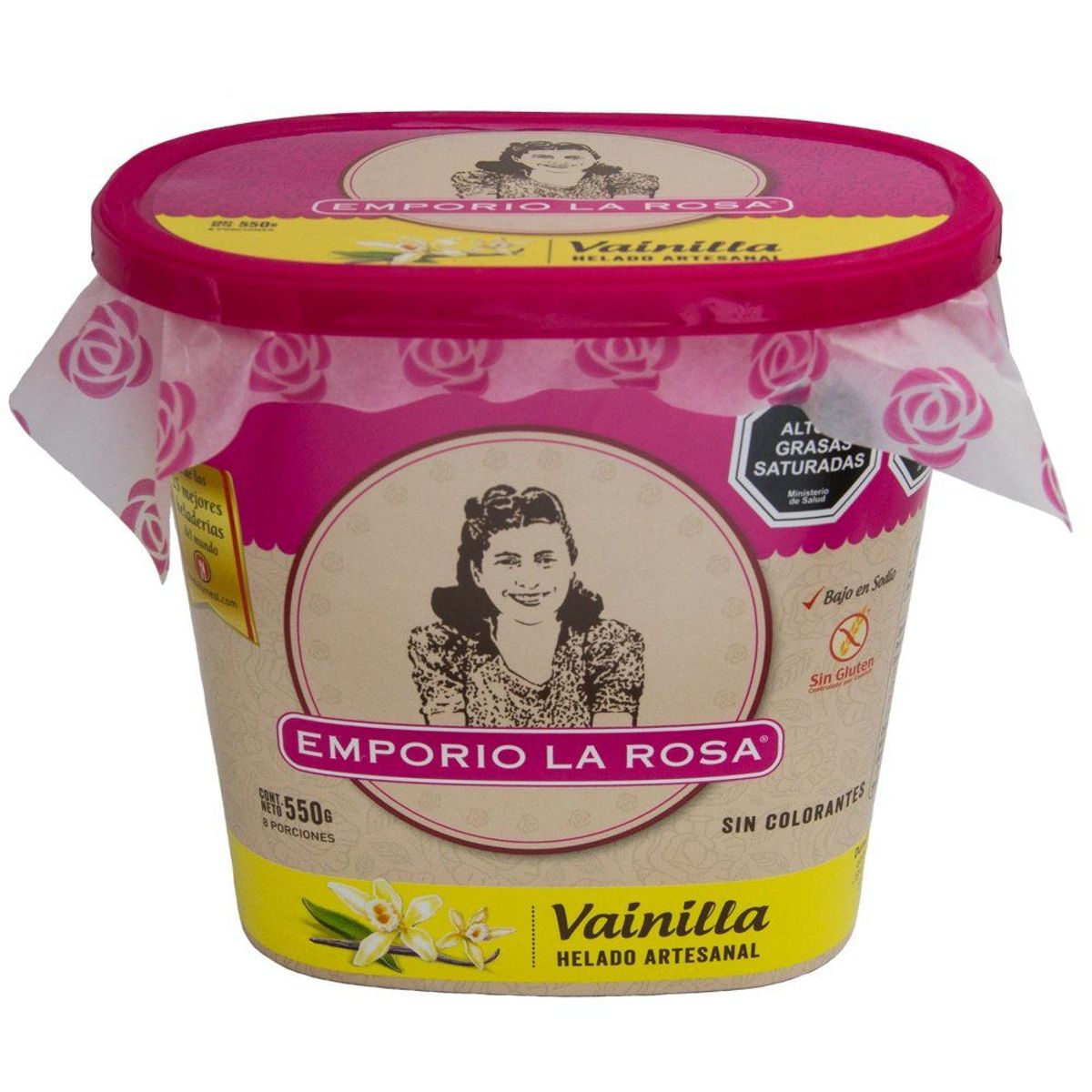 EMPORIO LA ROSA - HELADO ARTESANAL VAINILLA 550 GR