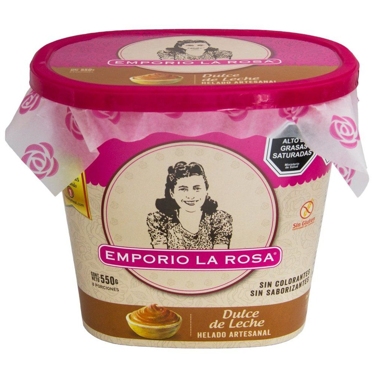 EMPORIO LA ROSA - HELADO ARTESANAL DULCE DE LECHE 550 GR