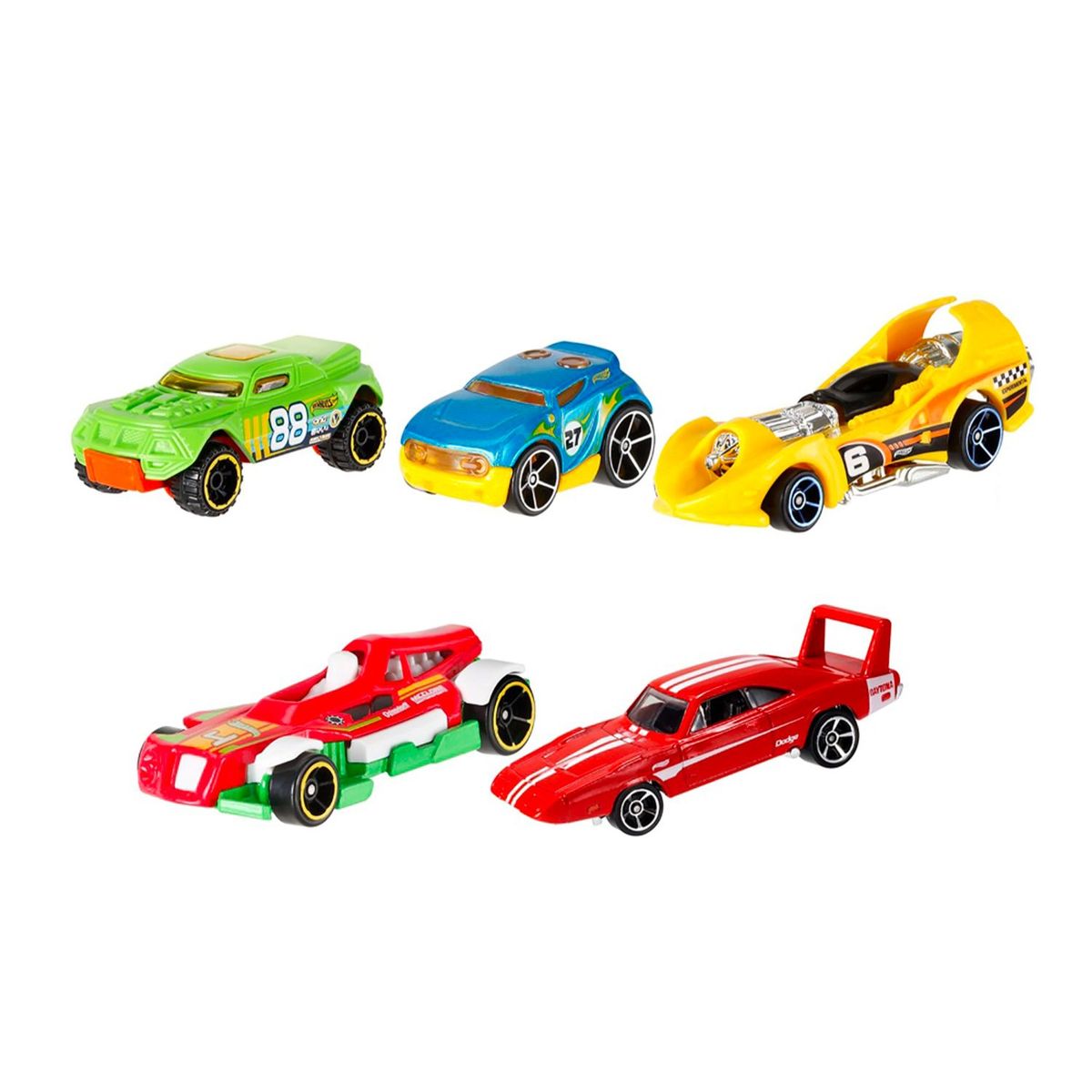 HOT WHEELS - Paquete de 5 Autos 1:64