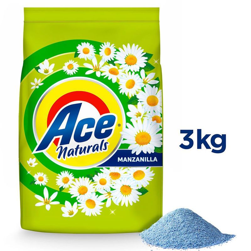 ACE - Detergente en Polvo Ace Naturals Manzanilla 3 kg