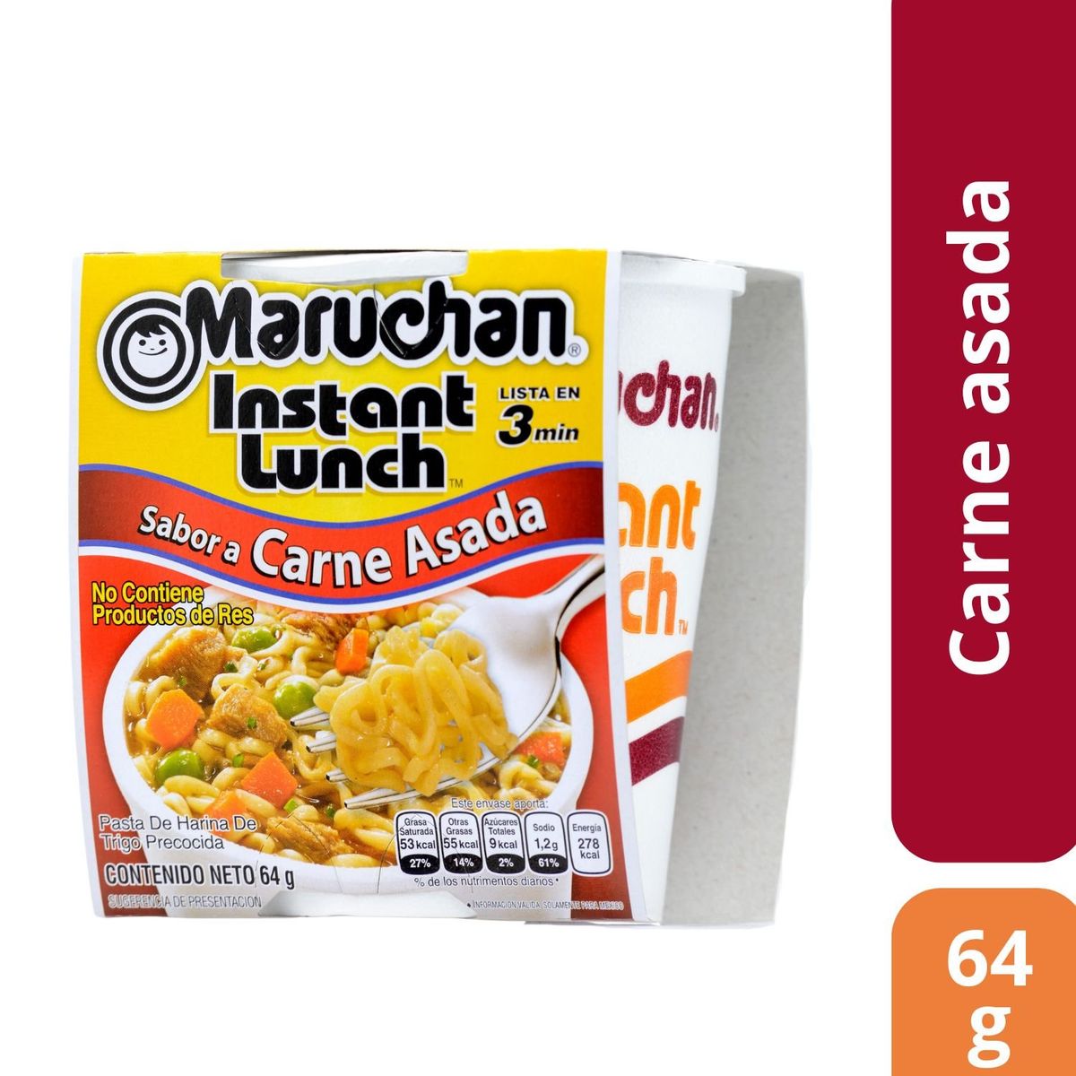 MARUCHAN - FIDEO INSTANTANEO CARNE AS 64 GRS