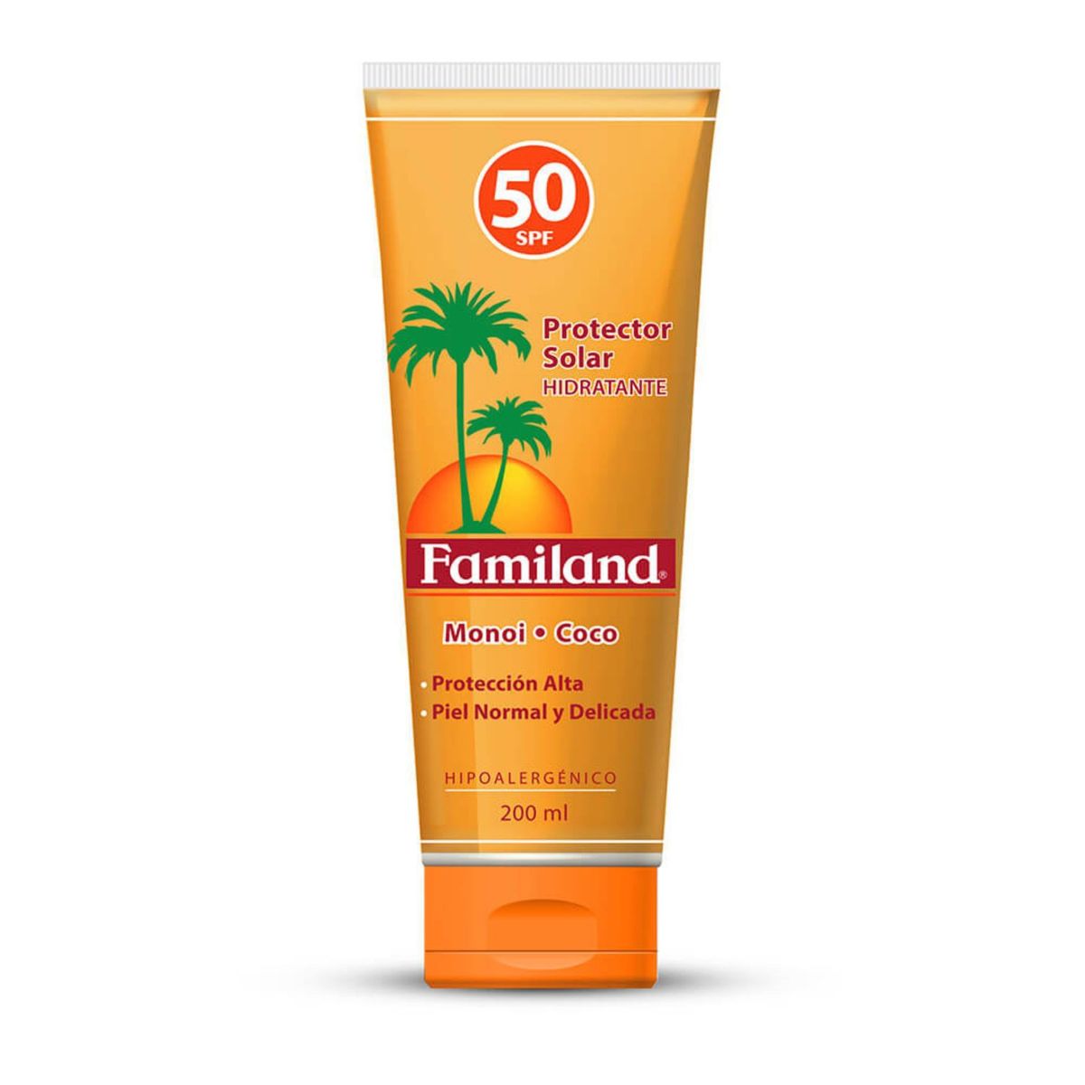 FAMILAND - Protector Solar Hidratante Monoi y Coco FPS 50 Familand 200 ml