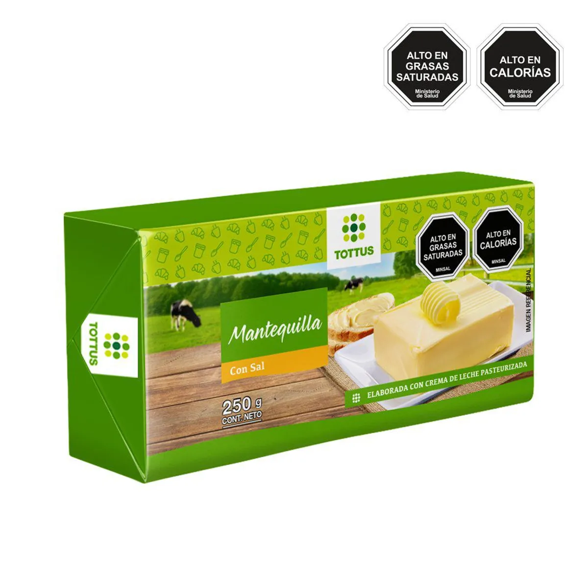 TOTTUS - Mantequilla con Sal Tottus 250 g