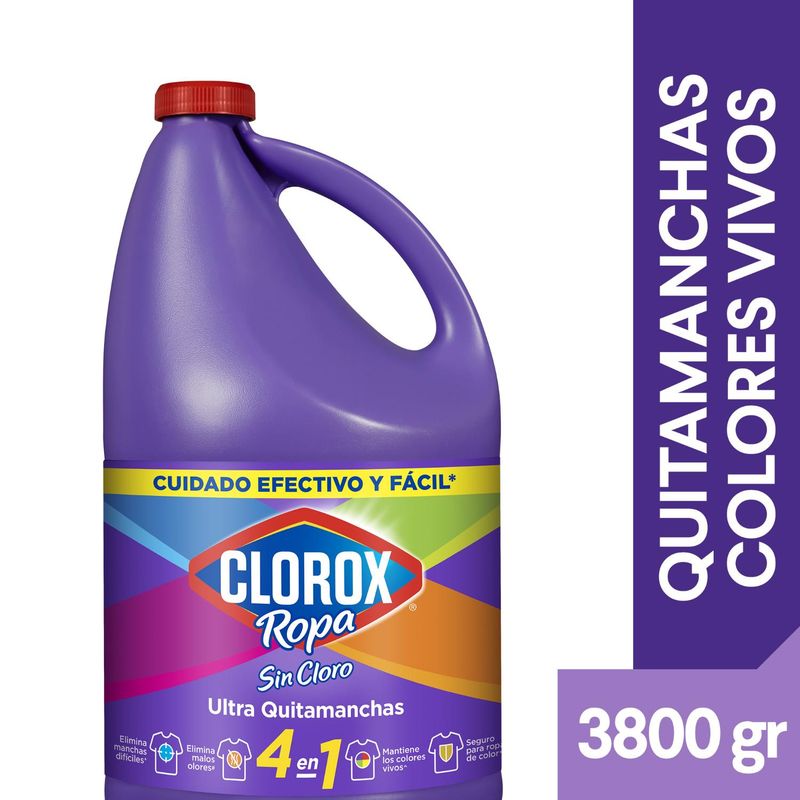 CLOROX - Quitamanchas Clorox para Ropa de Color 3.8 Kg