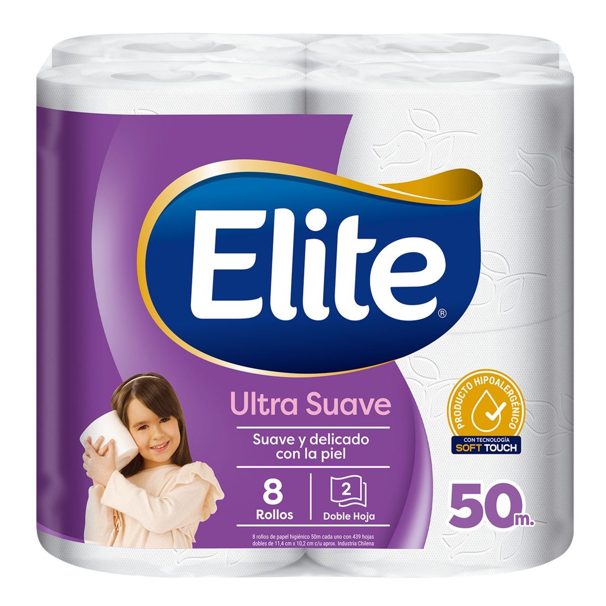 ELITE - Papel Higiénico Elite Doble Hoja 8 x 50 mts
