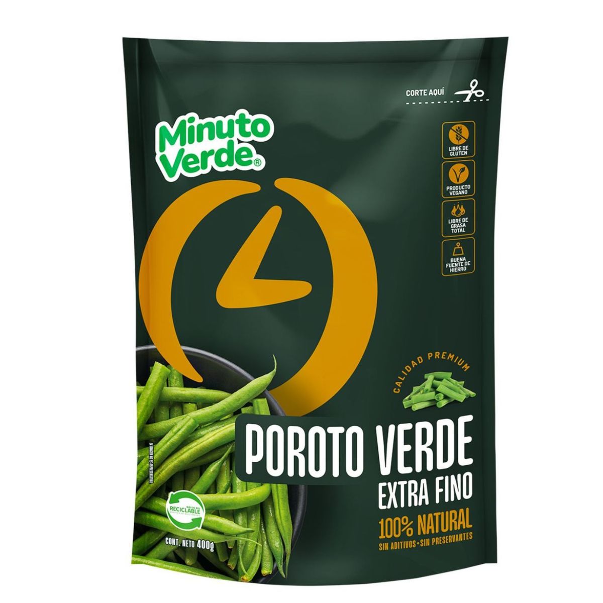 MINUTO VERDE - Poroto Verde Extra Fino Minuto Verde 400 g
