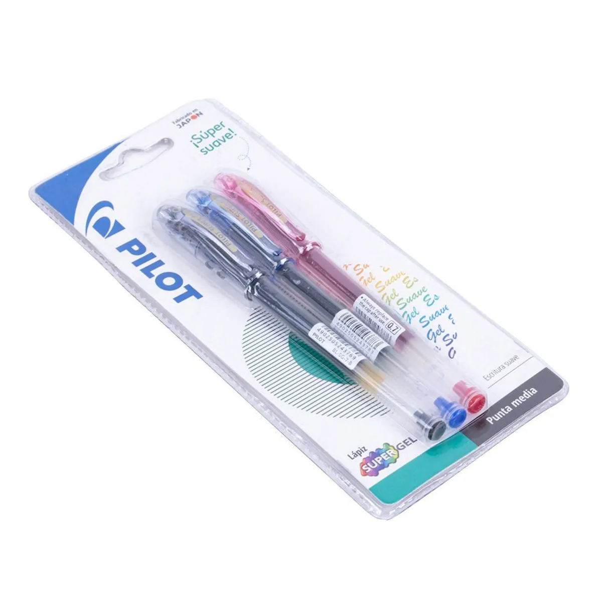 PILOT - Set 3 Lápices Super Gel 0,7 1B + 1R + 1L Blíster
