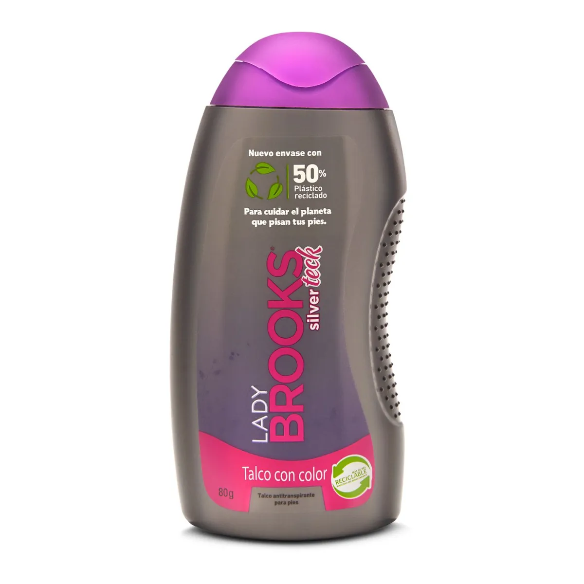 BROOKS - Talco Antitranspirante con Color para Pies Silver Teck Lady Brooks 60 g