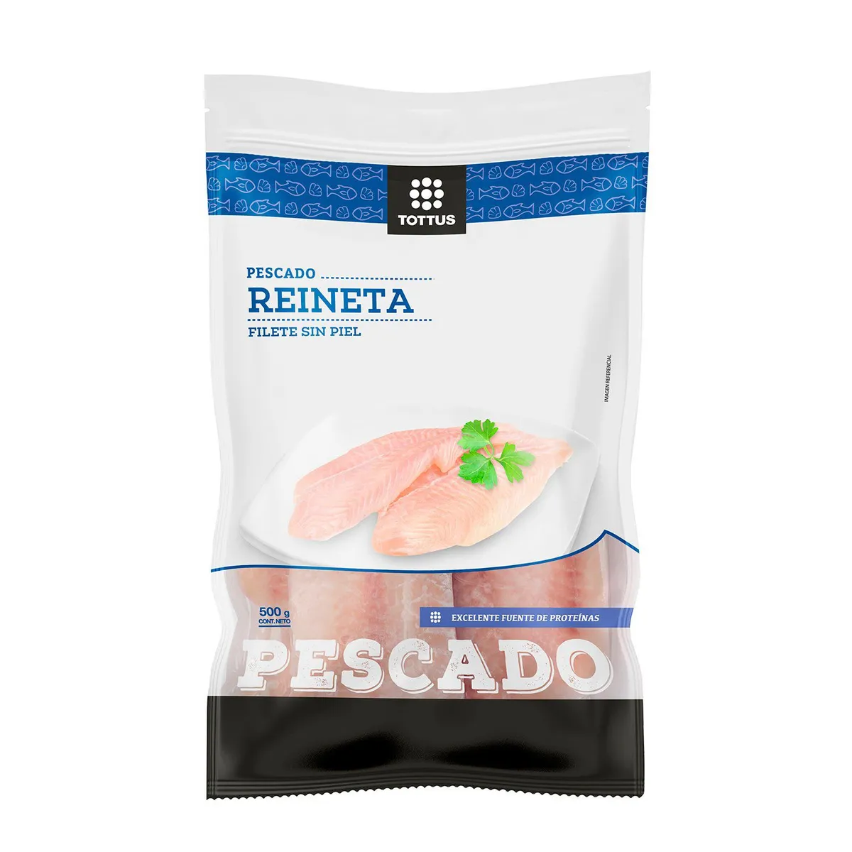 TOTTUS - Filetes de Reineta Sin Piel Congelados Tottus 500 g