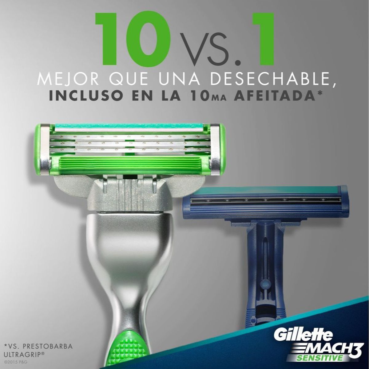 GILLETTE - Máquina Para Afeitar Recargable + 1 Respuesto Para Afeitar Mach3 Sensitive