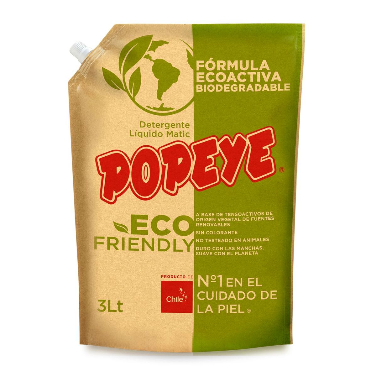 POPEYE - Detergente Líquido Ecofriendly Doypack Popeye 3 lt