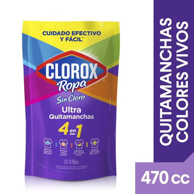 CLOROX - QUITAMANCHAS COLORES VIVOS CLOROX 470ML