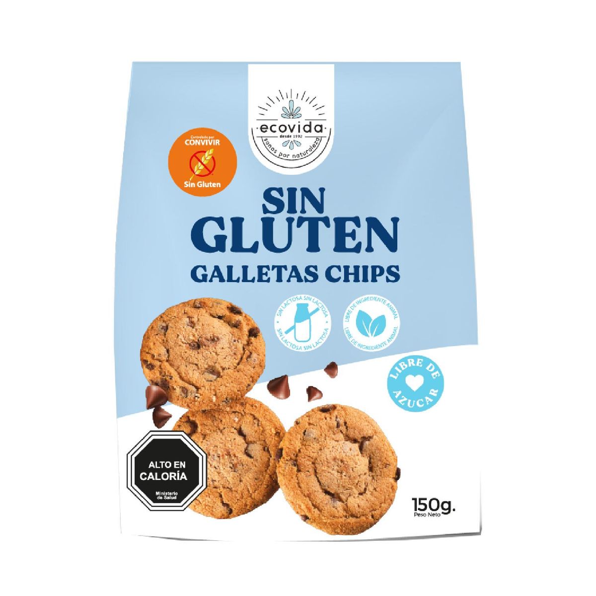 ECOVIDA - Galleta Sin Gluten Chips Chocolate Ecovida 150 g