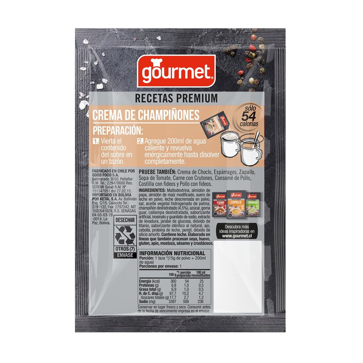 GOURMET - Crema Champiñon Sólo Para Uno