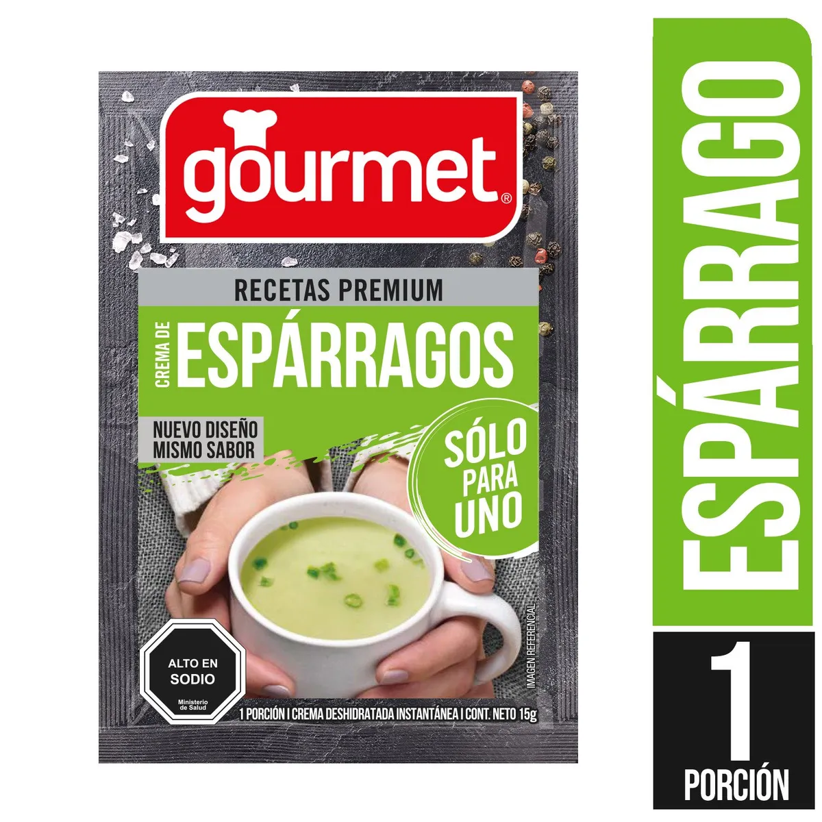 GOURMET - Crema Solo Para Uno Esparrago Gourmet 15grs