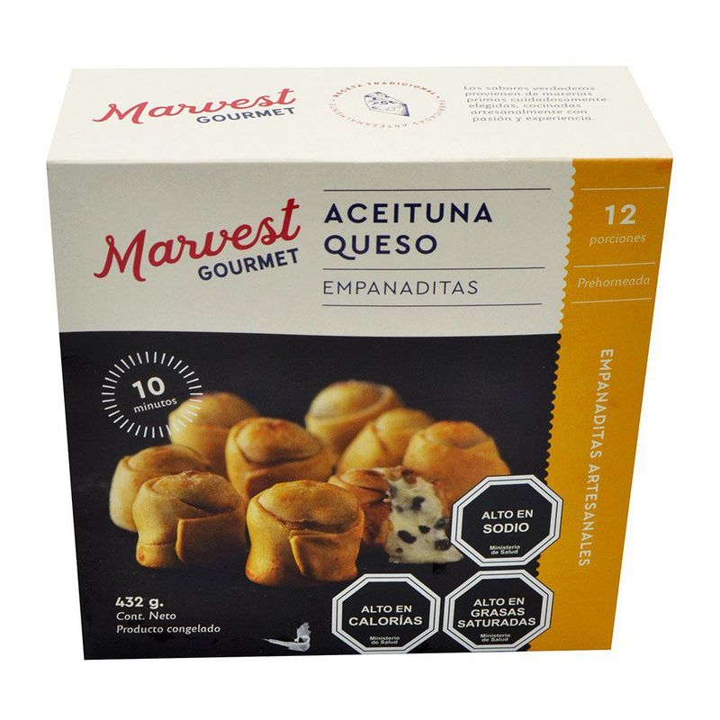 MARVEST - EMPANADA COCKTAIL ACEITUNA QUESO 12 UN.