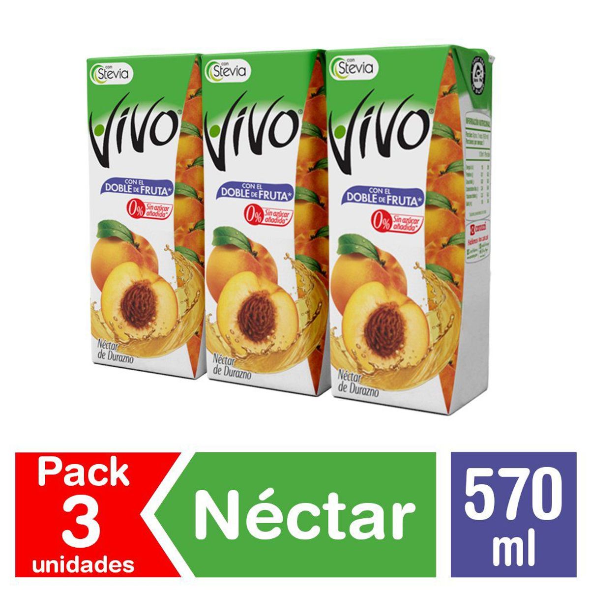 VIVO - Tripack Néctar Durazno