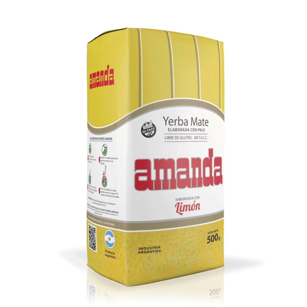 AMANDA - Yerba Mate Sabor Limón Amanda 500 g