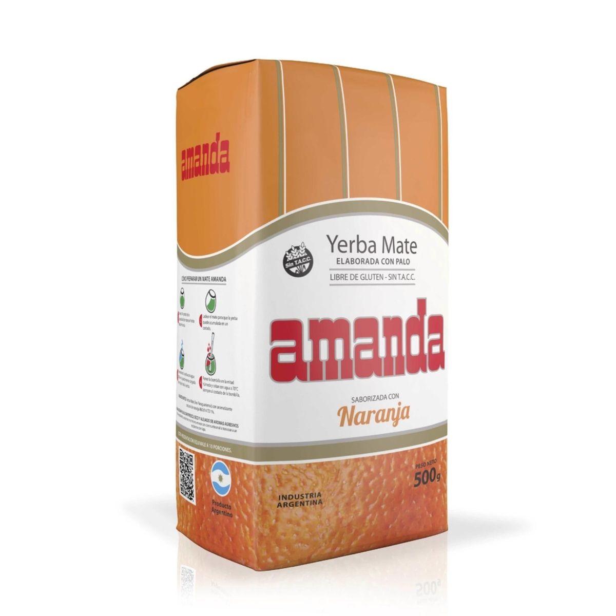 AMANDA - Yerba Mate Sabor Naranja Amanda 500 g