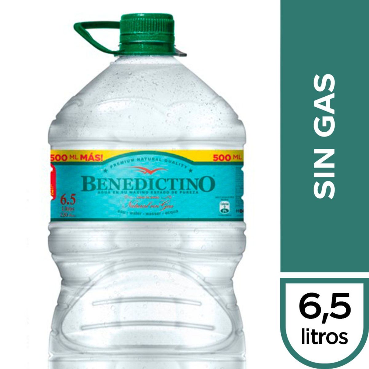 BENEDICTINO - Bidon de Agua Purificada Sin Gas Benedictino 6.5 L