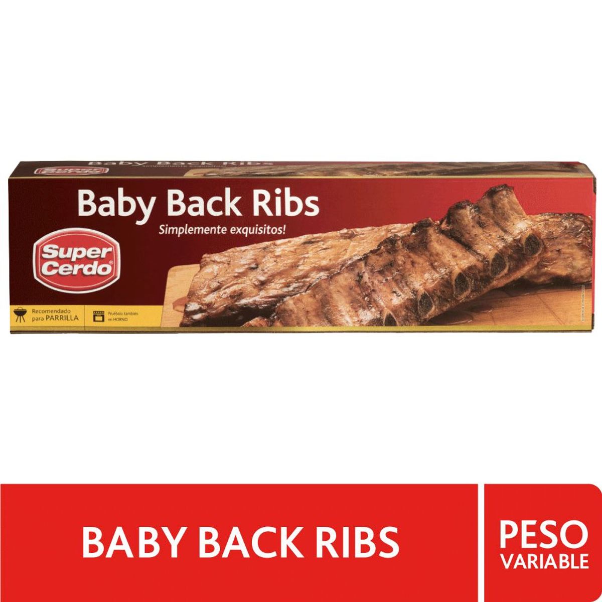 SUPER CERDO - Costillitas de Cerdo Baby Backs Ribs Super Cerdo 1 Kg