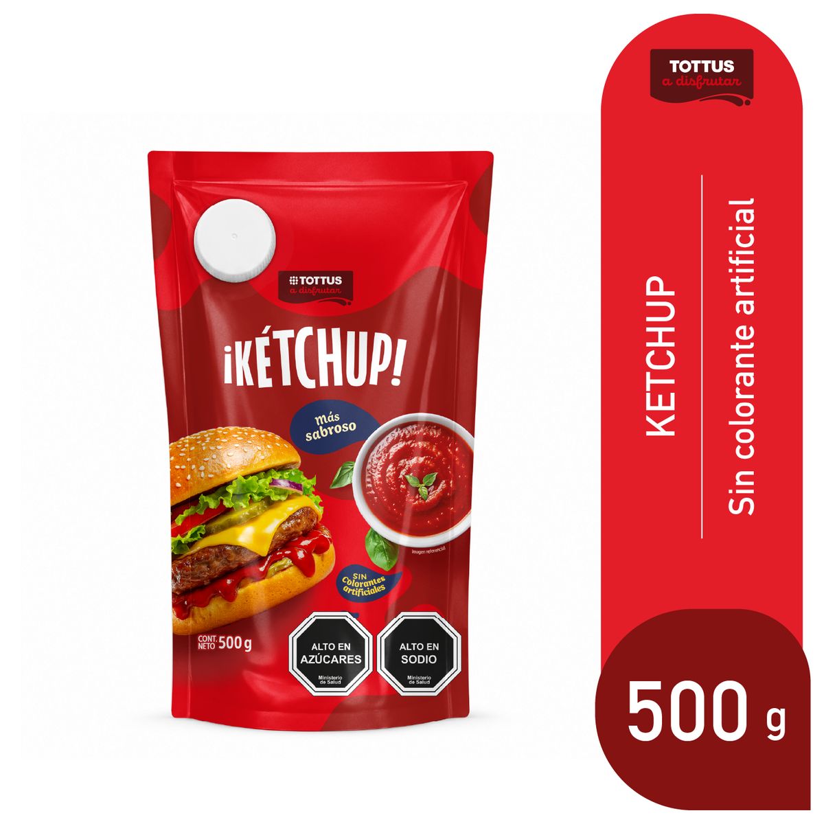 TOTTUS - Ketchup Doypack Tottus 500 g